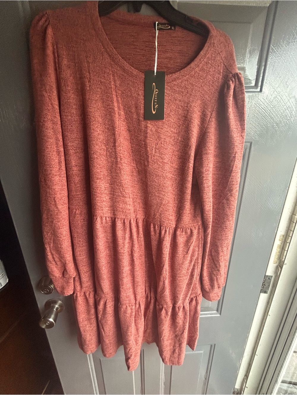 Ofeefan Women’s Long Sleeve XL Dress New With Tag With 2 Pockets